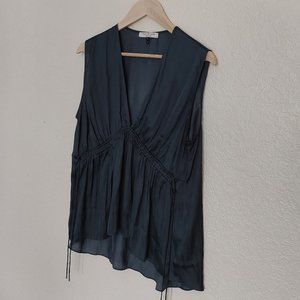 Halston Heritage Deep V Cinched top